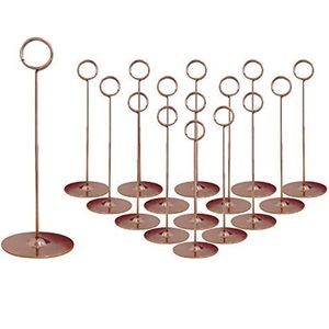 16 table markers in rose gold